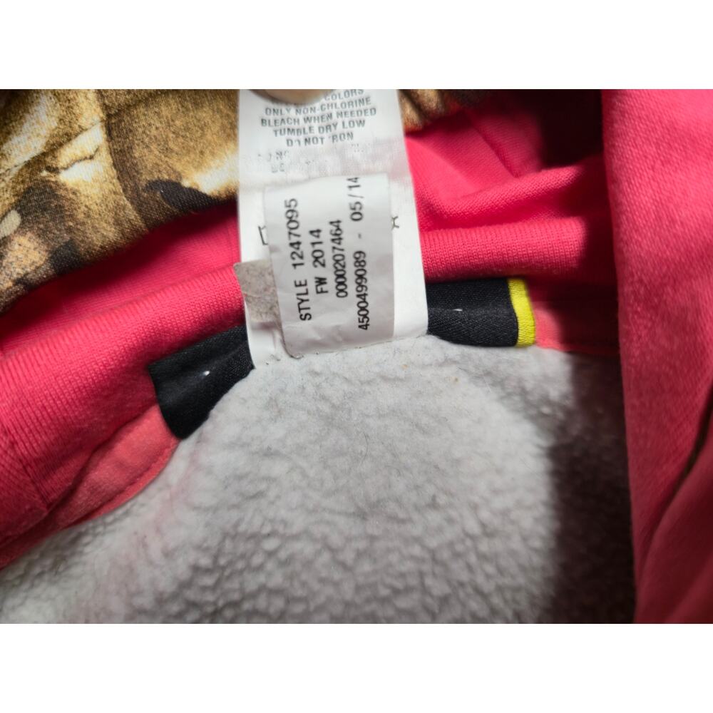 Under Armour Women's Realtree Camo Hoodie Pink Logo Fleece Lined XL Sweatshirt - Picture 7 of 11